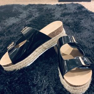 Black Patfrom Wedges